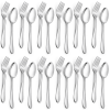 Walchoice 24-Piece Fork and Spoon Set, Stainless Steel Silverware Set for Home & Restaurant, Metal Flatware Cutlery Set, Mirror Polished