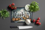 NEW Mariachi Skeleton Band Spooky Halloween Glass Cutting Board Decorative Tempered Glass Kitchen Cutting and Serving Board Large Size Chopping Board