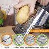 Stainless Steel Cheese Grater 9in 4 Sides, Perfect Grater For Parmesan Cheese. Vegetables, Ginger- Dishwasher Safe, Durable Random Color