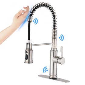 Touch Kitchen Faucet with Pull Down Sprayer (Color: as Pic)