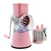 1pc; Rotary Cheese Grater; Kitchen Mandoline Vegetable Slicer With 3 Interchangeable Blades